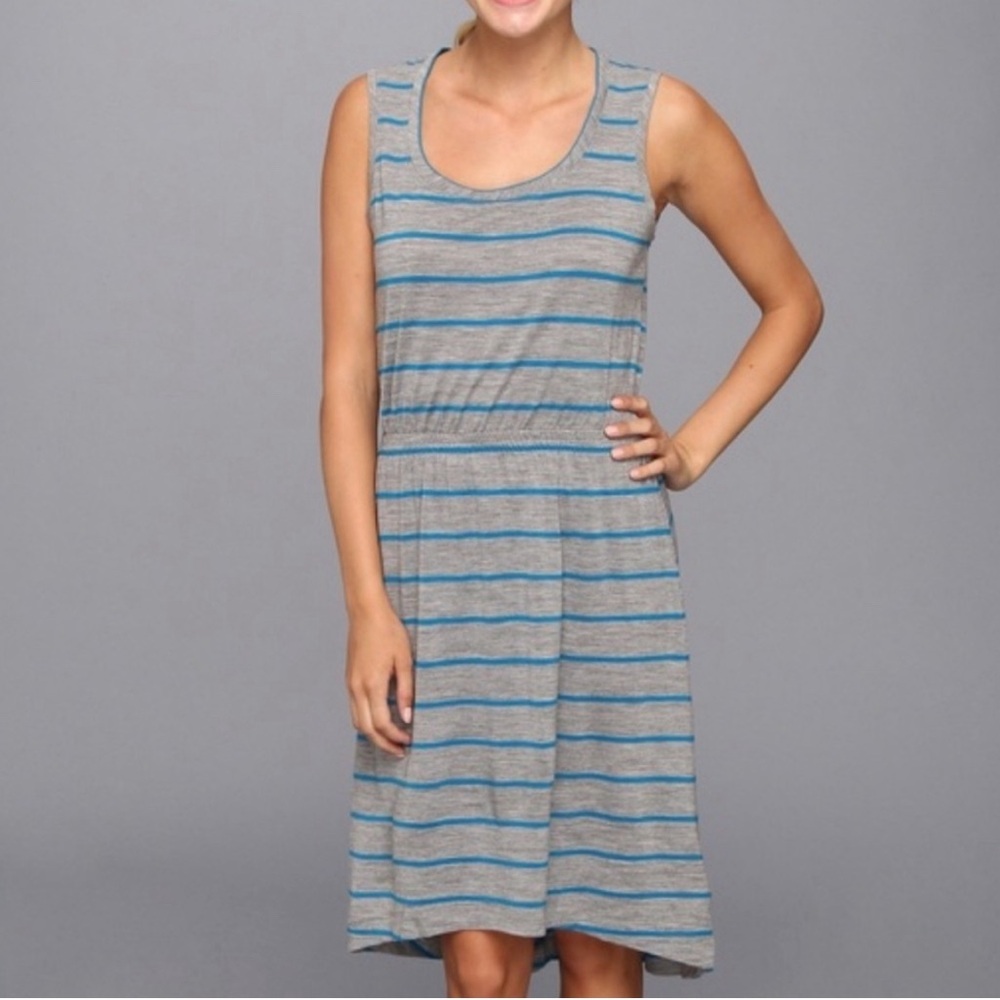 Icebreaker 100% Wool Striped Crush Dress